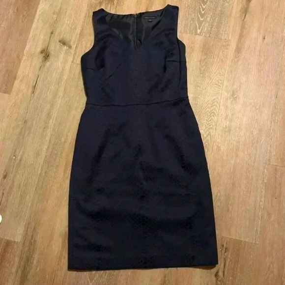 Tommy Hilfiger women's size 2 blue snake skin pattern vneck dress - Picture 1 of 6